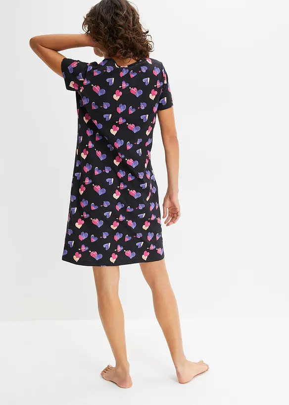 Kort nattkjole i 100% &oslash;kologisk bomull, bonprix