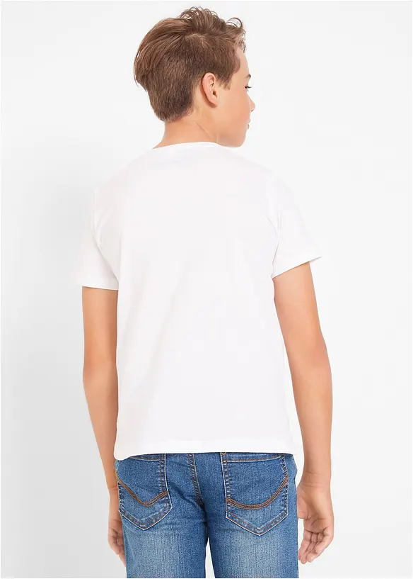 T-skjorte med økologisk bomull (3-pack), bonprix