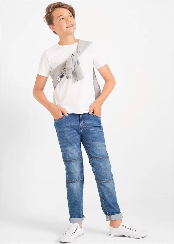 T-skjorte med økologisk bomull (3-pack), bonprix