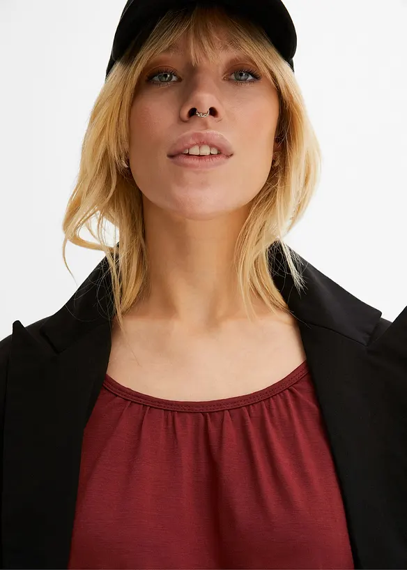 Oversized topp av viskosemiks, bonprix