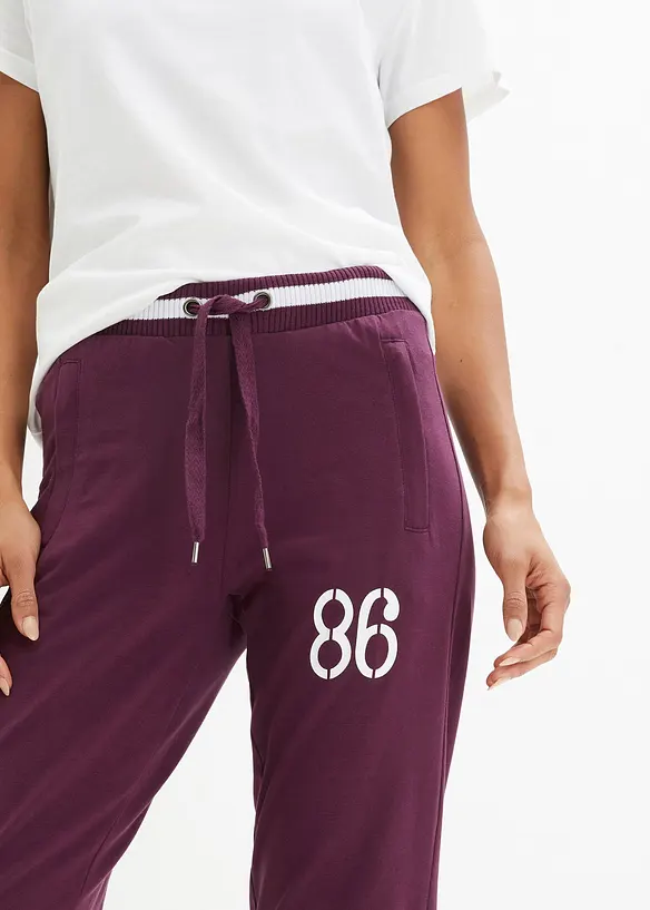 Joggebukse i elastisk bomullsmiks, bonprix