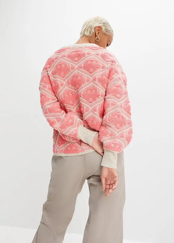 Strikket genser i boxy modell, bonprix