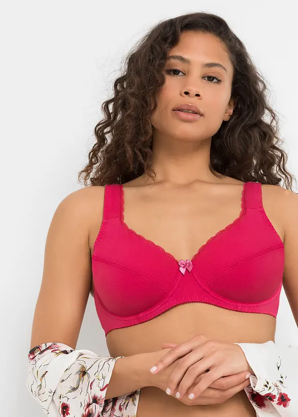 BH med b&oslash;yle og myk &oslash;kologisk bomull (3-pack), bonprix