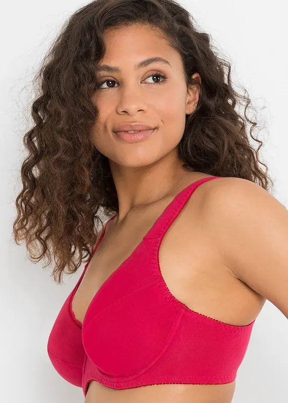 BH med b&oslash;yle og myk &oslash;kologisk bomull (3-pack), bonprix