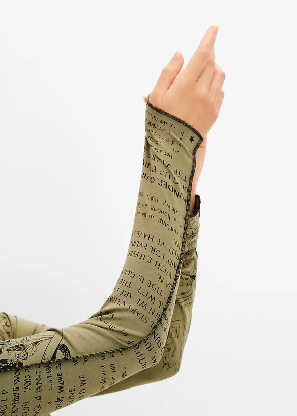 Langermet topp i myk viskose, bonprix