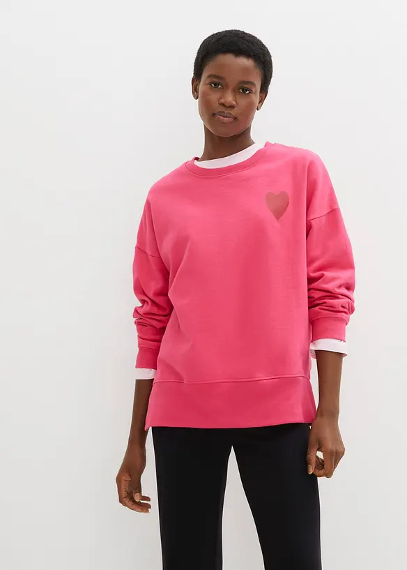 Oversized sweatshirt i økologisk bomull, bonprix