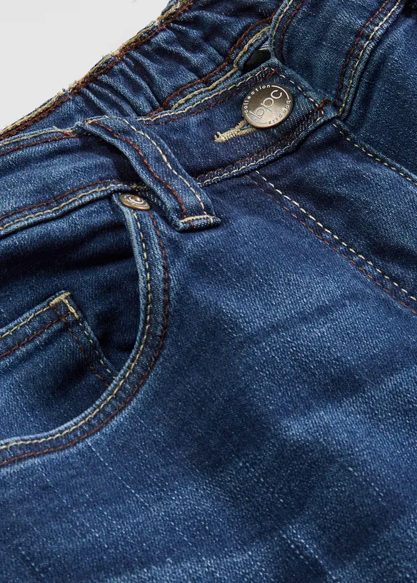 Wide Leg-jeans Mid Waist, komfortlinning, bonprix