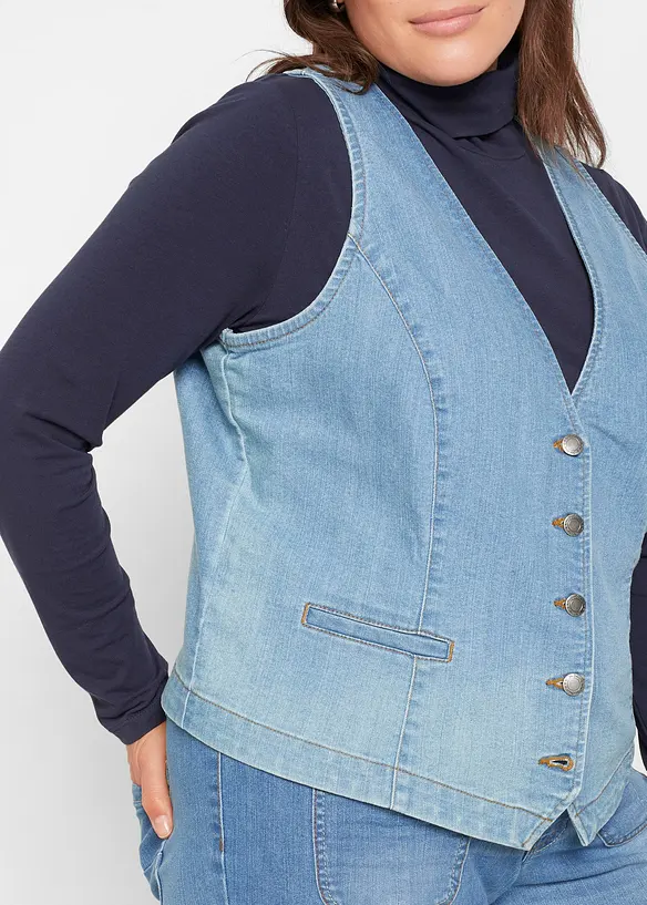 Denimvest med stretch, bonprix