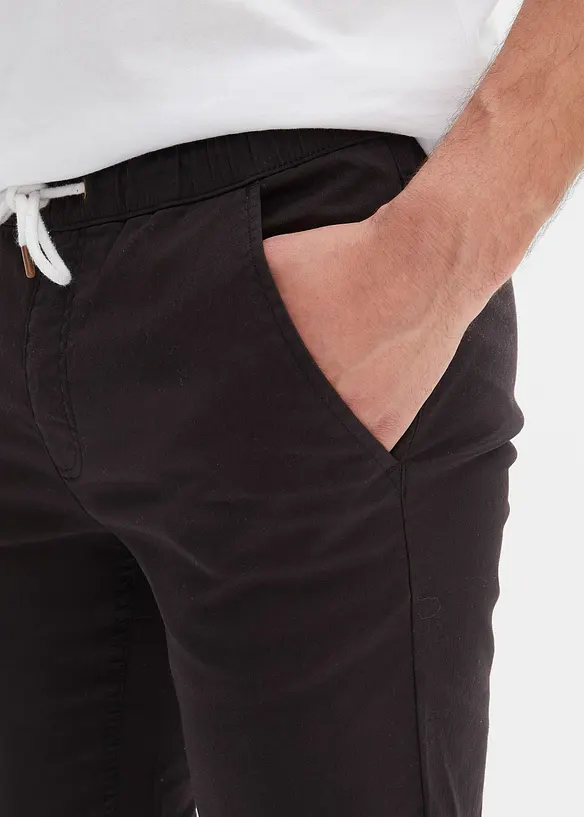 Regular Fit-slip on-bukse med stretch, Straight, bonprix