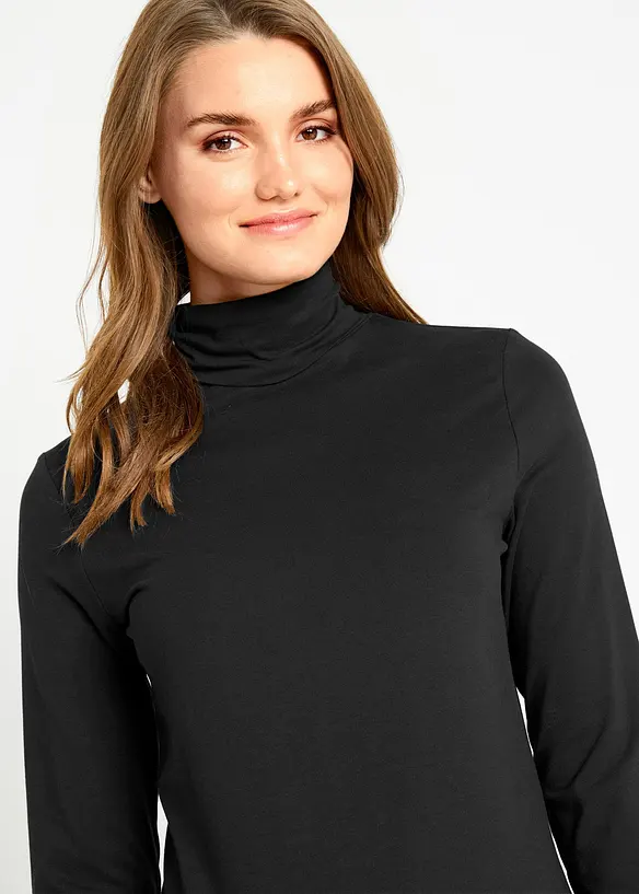 Langermet topp med økologisk bomull (2-pack), bonprix