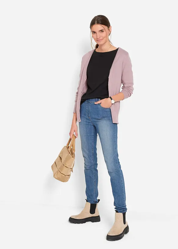 Langermet topp i 100% &oslash;kologisk bomull, bonprix