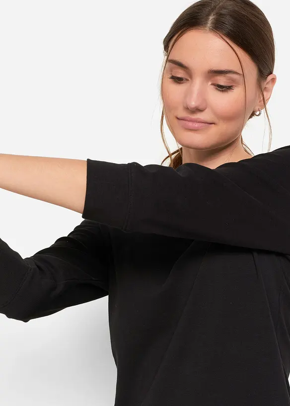 Langermet topp i 100% &oslash;kologisk bomull, bonprix