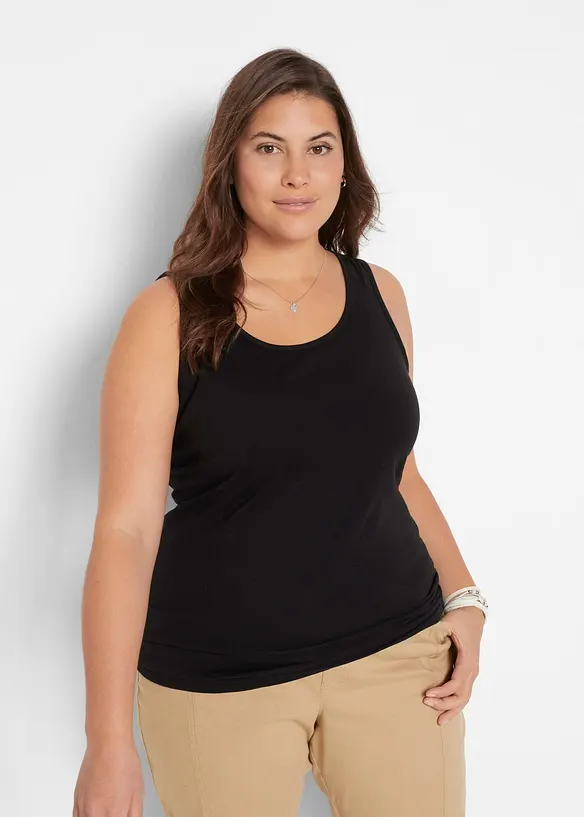 Singlet med stretch (2-pack), bonprix