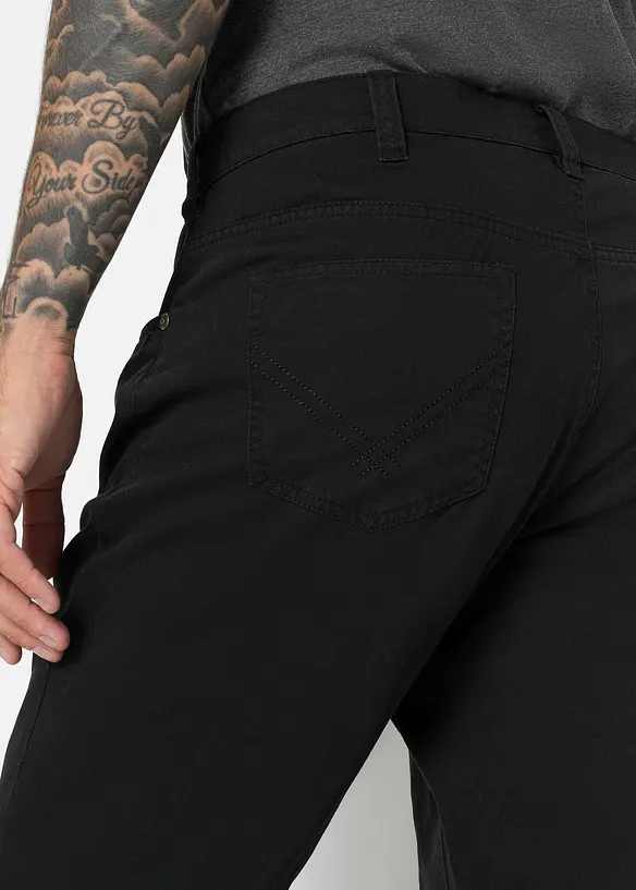 Regular Fit-twillbukse i ren bomull, Straight, bonprix