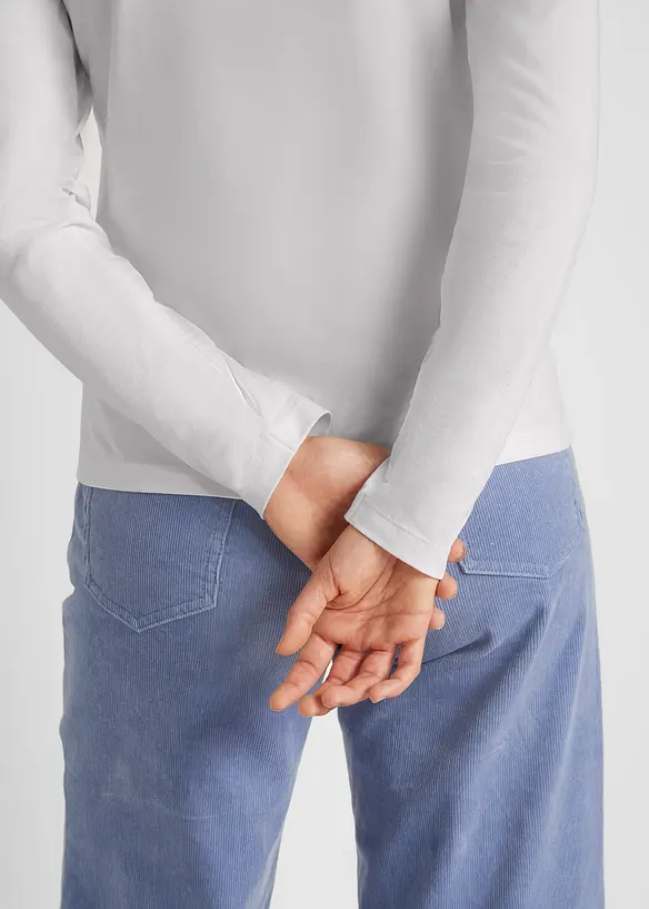 Slim Fit-topp med &oslash;kologisk bomull (2-pack), bonprix