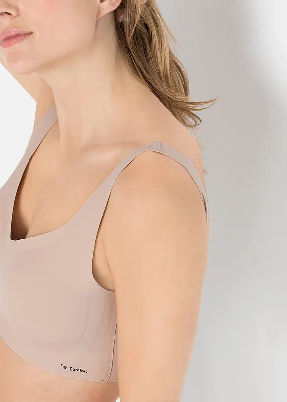 Vattert Feel Comfort Lasercut-T-skjorte-BH uten bøyle, bonprix