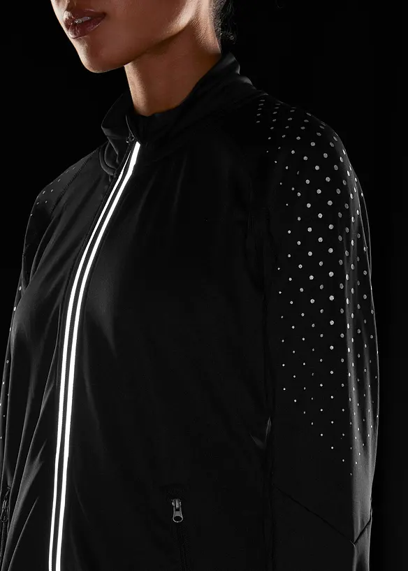 Termo-treningsjakke med reflekterende trykk, bonprix