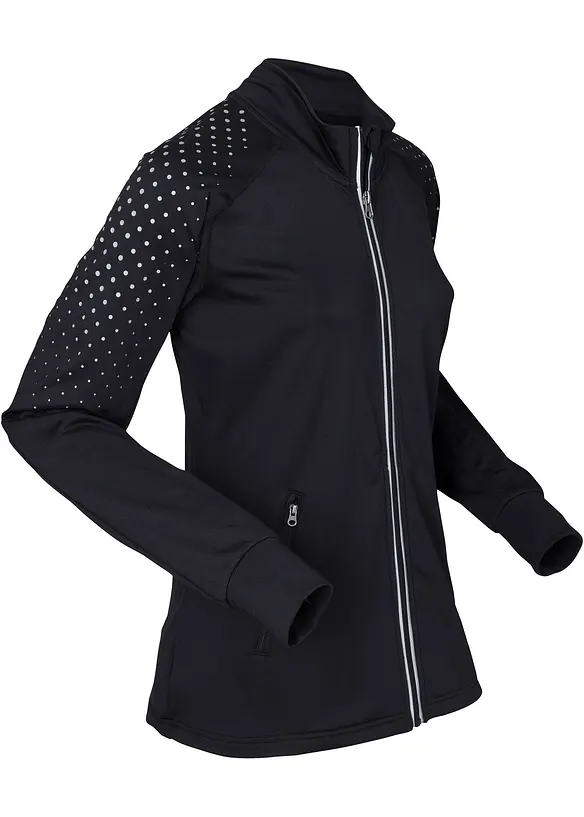 Termo-treningsjakke med reflekterende trykk, bonprix
