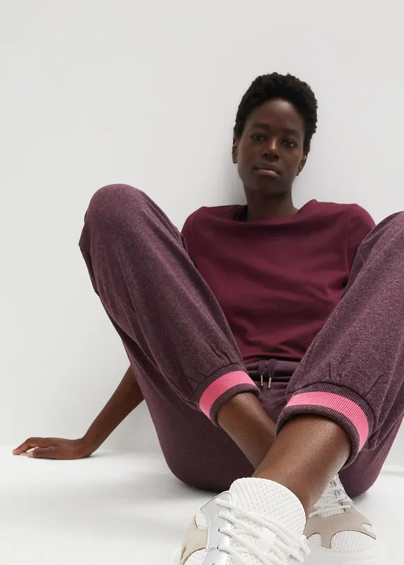 Joggebukse i bomullsmiks (2-pack), bonprix