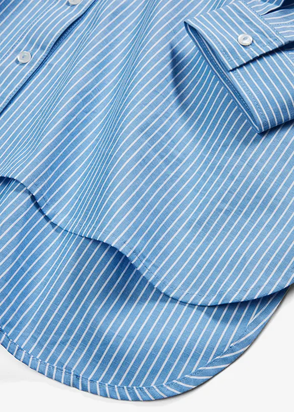 Lang bluse med ermer som kan brettes opp, bonprix