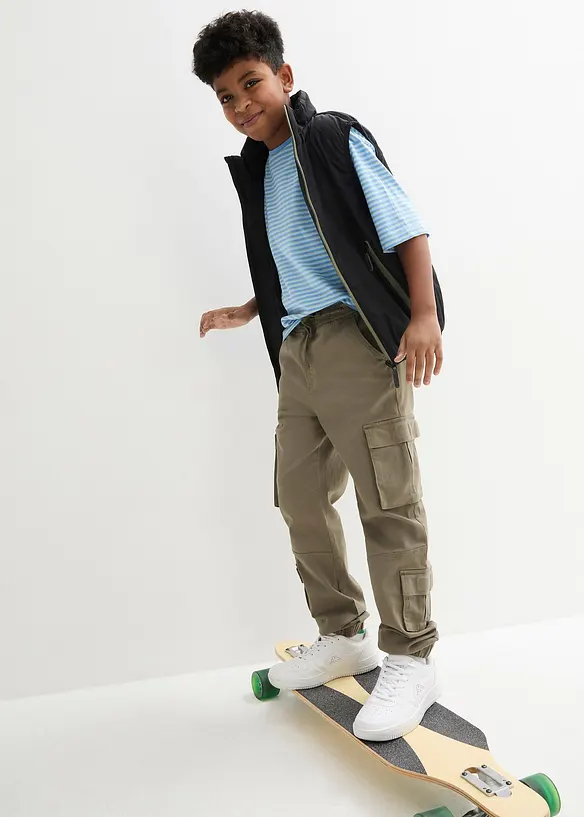 Pull on-cargobukse med stretch, Regular Fit, bonprix