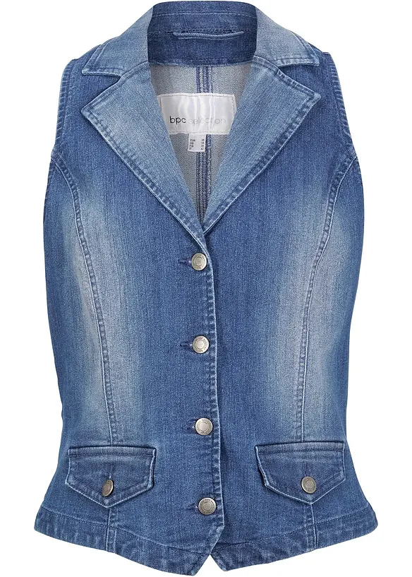 Vest i denim med stretch, bonprix