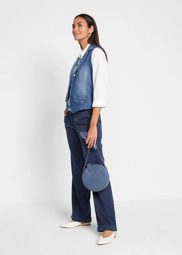 Vest i denim med stretch, bonprix