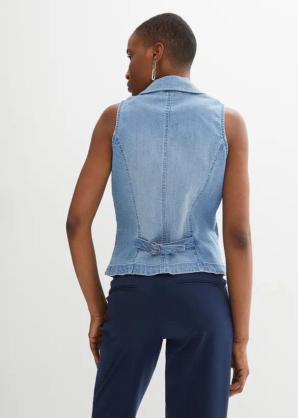 Vest i denim med stretch, bonprix