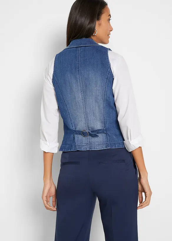 Vest i denim med stretch, bonprix