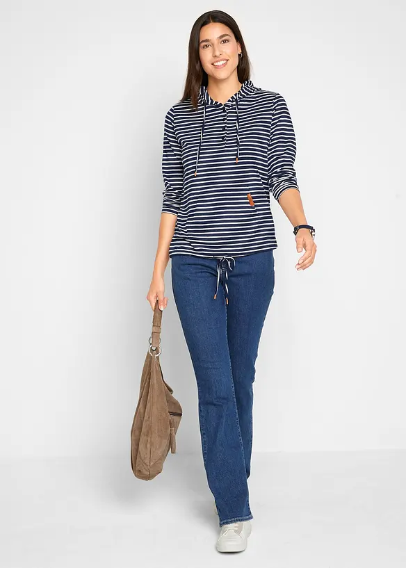 Bootcut-jeans Mid Waist, økologisk bomull, bonprix
