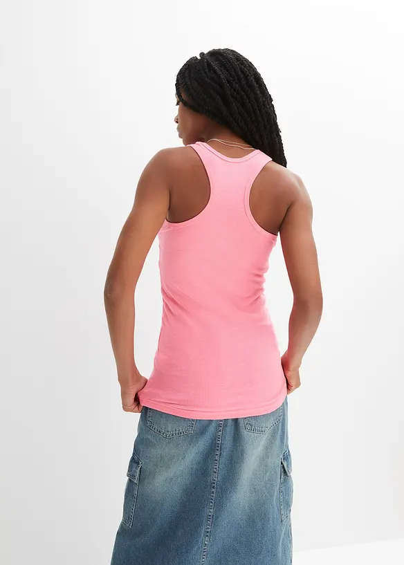 Singlet i ribbemateriale (2-pack), bonprix