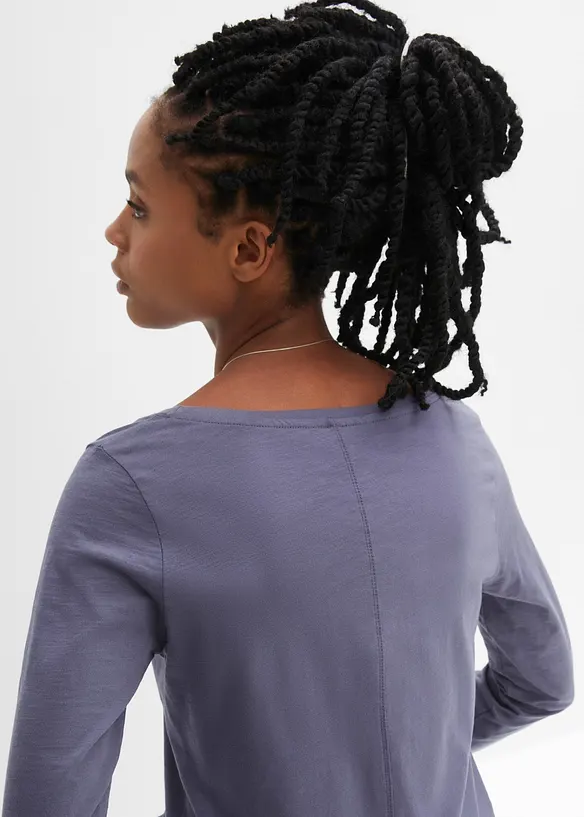 Langermet topp i 100% bomull, bonprix