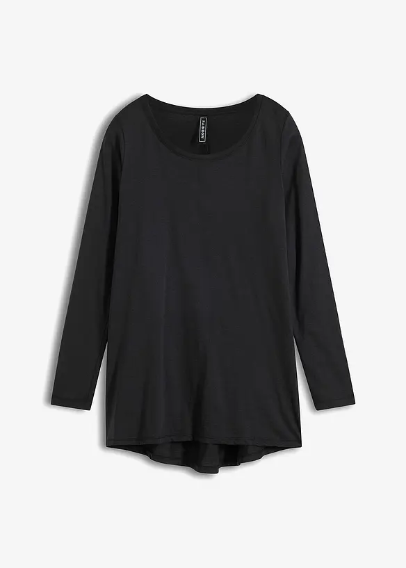 Langermet topp i 100% bomull, bonprix