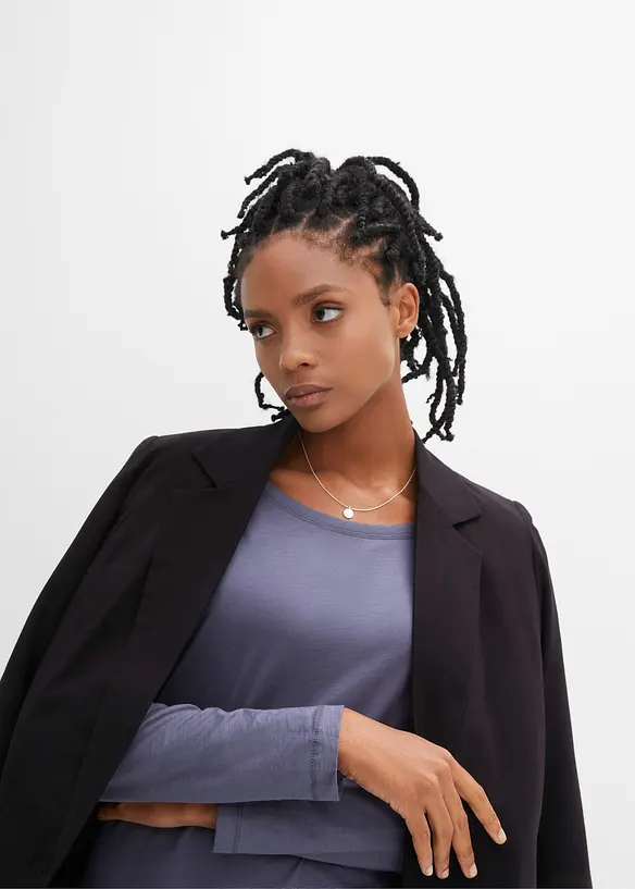 Langermet topp i 100% bomull, bonprix