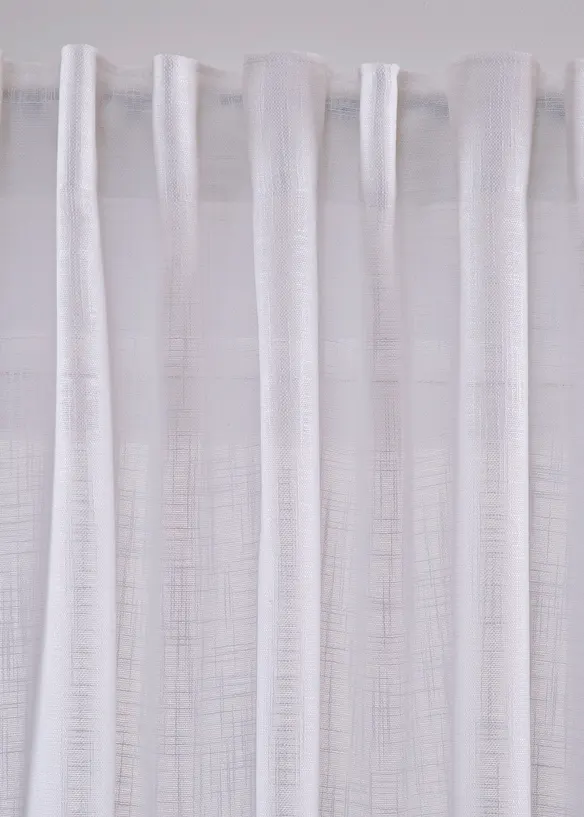 Gardiner i strukturmateriale (2-pack), bonprix