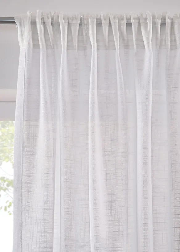 Gardiner i strukturmateriale (2-pack), bonprix