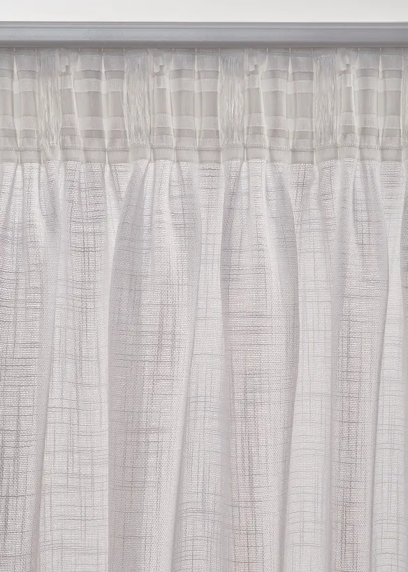 Gardiner i strukturmateriale (2-pack), bonprix