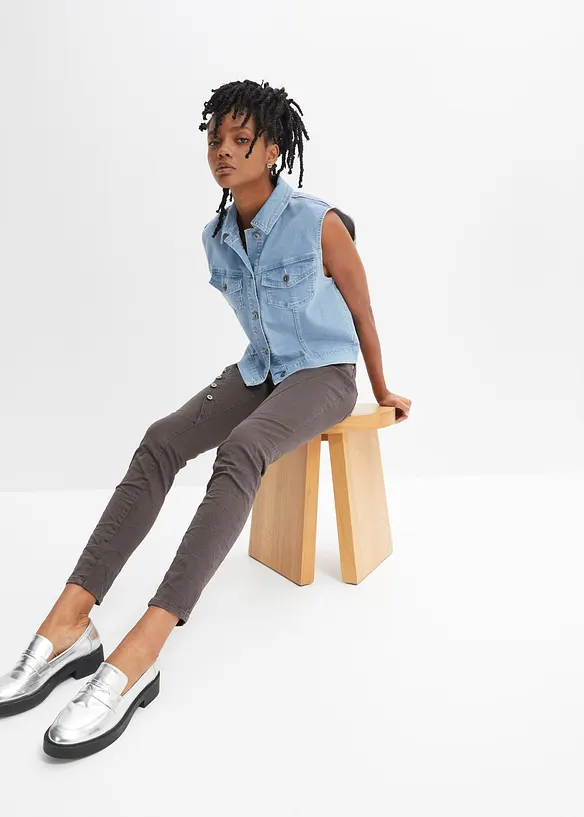 Twillbukse i bomull med elastan, bonprix