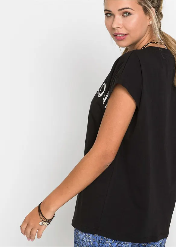 Oversized topp i 100% bomull, bonprix