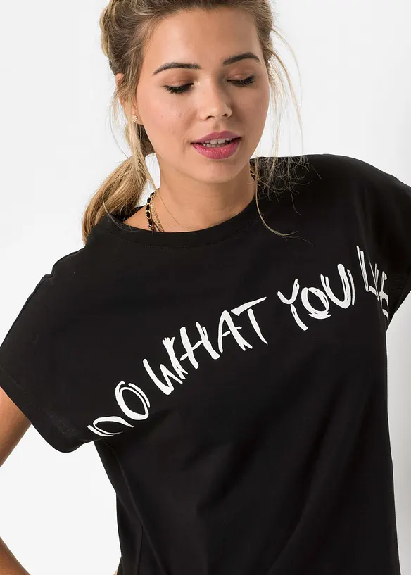 Oversized topp i 100% bomull, bonprix