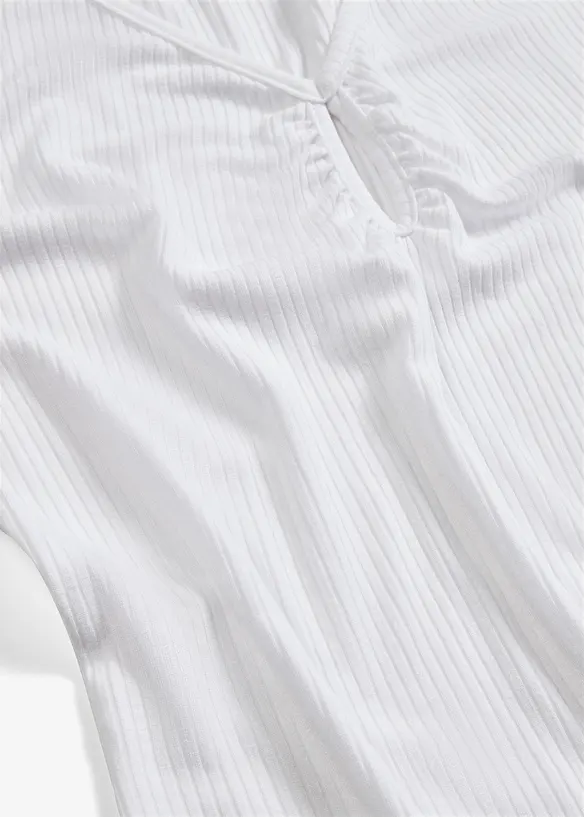Ribbet topp av myk viskose, bonprix