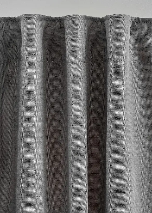 M&oslash;rkleggingsgardin med lett struktur (2-pack), bonprix