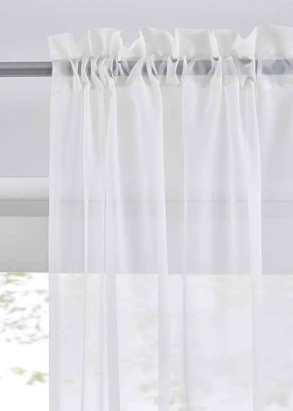 Gardin av lett voile (2-pack), bonprix