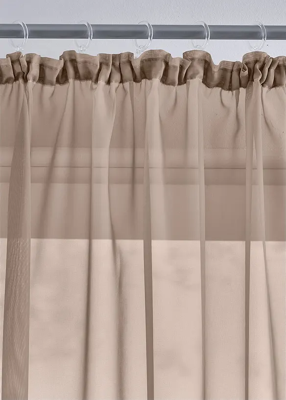 Gardin av lett voile (2-pack), bonprix