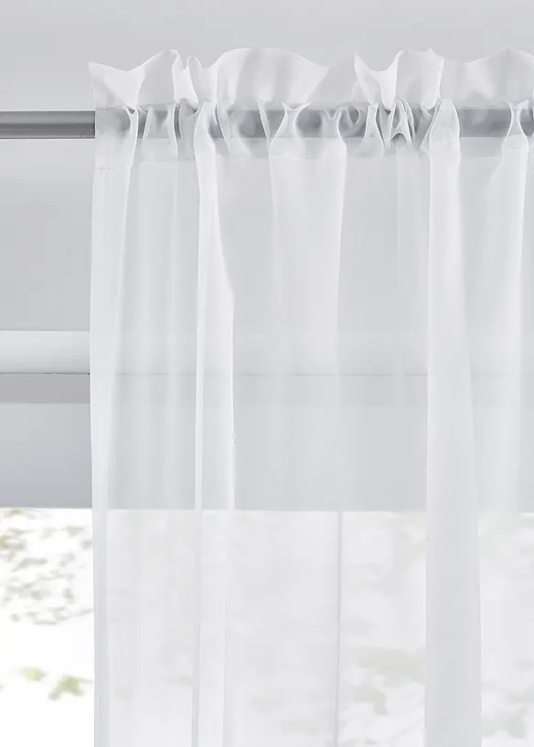 Gardin av lett voile (2-pack), bonprix