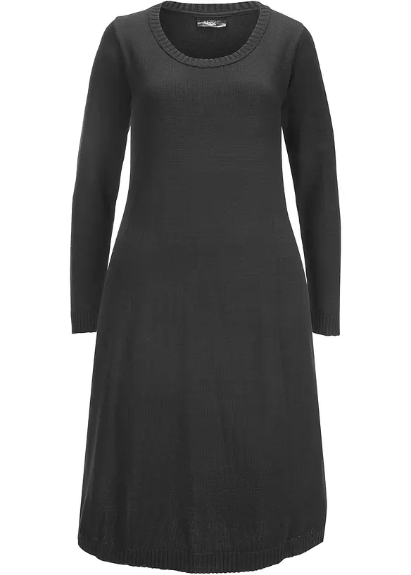 Strikkekjole i utsvingt modell, bonprix