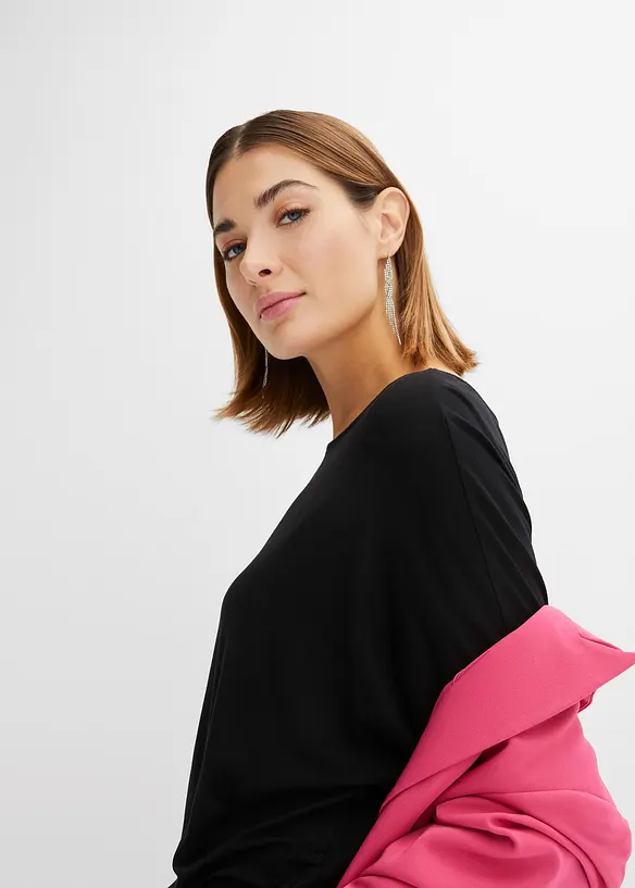 Langermet topp i myk viskosemiks, bonprix