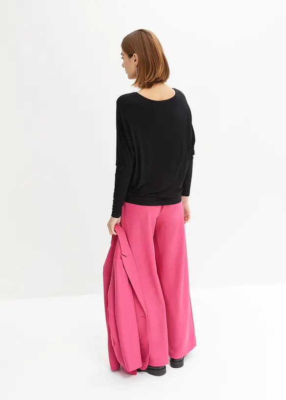 Langermet topp i myk viskosemiks, bonprix