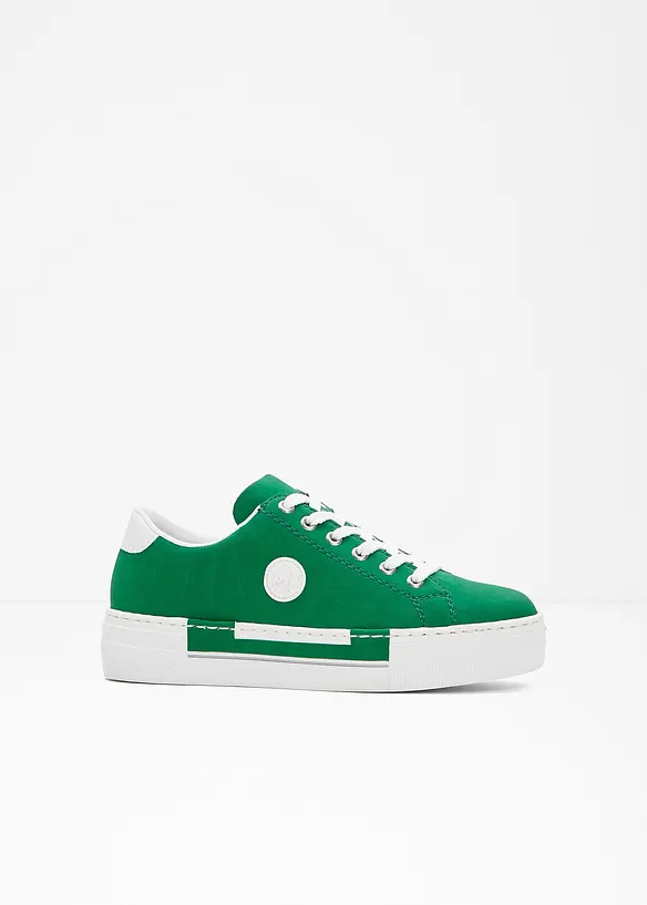 Komfort-plat&aring;sneakers fra Rieker med lett s&aring;le, Rieker