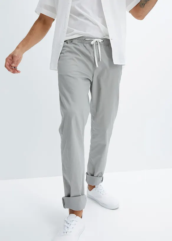 Regular Fit slip on-stretchbukse, Straight, bonprix